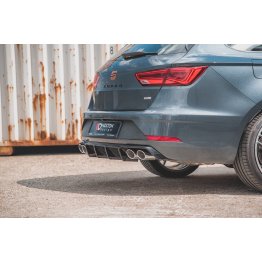 Диффузор заднего бампера под двойные трубы на Seat Leon III Cupra ST